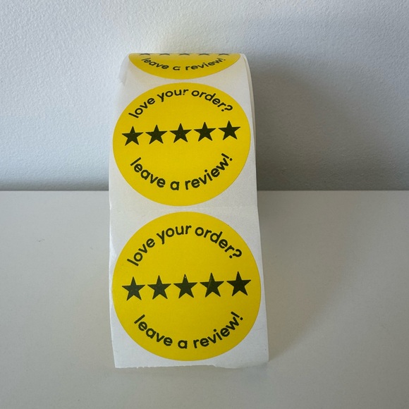 🎉BEST SELLING🎉⭐️100 Please Leave a Review Star Stickers label NEW - Picture 4 of 10